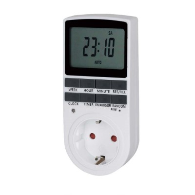 High Quality European Daily Weekly programmable Digital Timer Switch plug 220V household