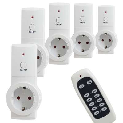 German Remote Control 5 Sockets Set