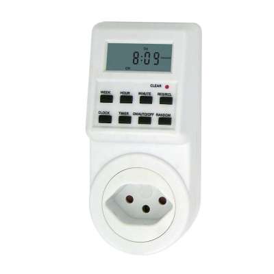 Digital programmable kitchen timer socket Type F plug