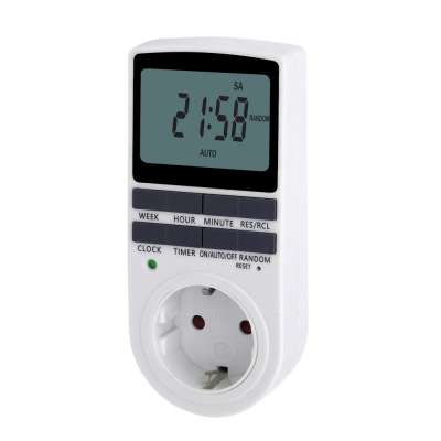 Home Using Big LCD  Digital Weekly Daily  timer socket  EU standard