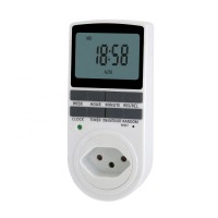 Big LCD  digital countdown kitchen  timer switch Type M socket