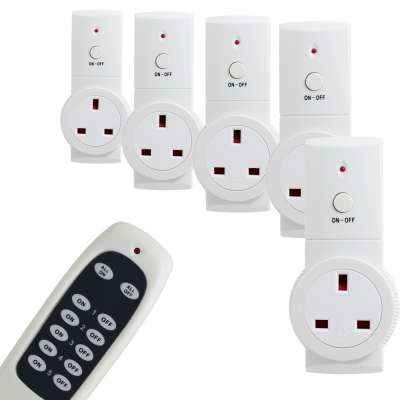 UK Remote Control 5 Sockets