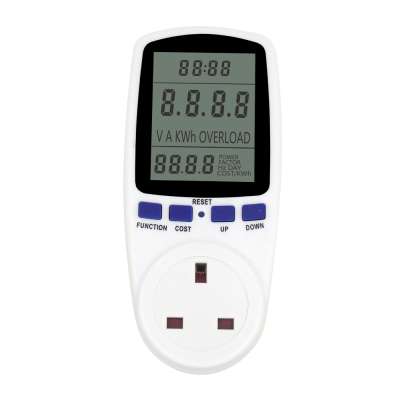 UK Household Digital Power Meter Plug with LCD Screen Smart Electric Energy Meter 220v Indoor