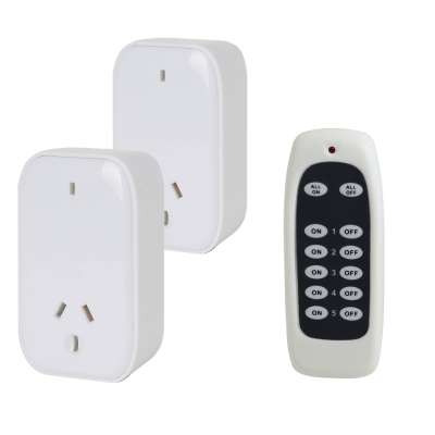 SAA RCM Australia New Zealand 2 Duo Dual Duplex Two Twin Pole Wireless Remote Control Switch Plug Socket