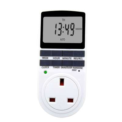 UK programmable Countdown Timer Daily Weekly 24 Hours Digital Timer Switch 240V