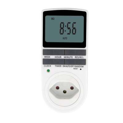 Plug in  digital programmable kitchen timer switch Swiss Type M plug socket