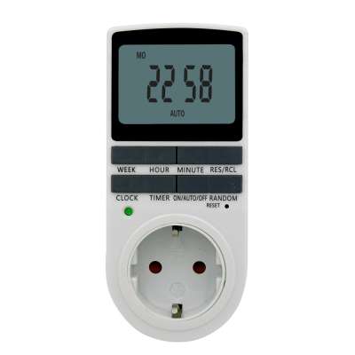 Plug in standard digital 24 Hour programmable kitchen timing switch socket