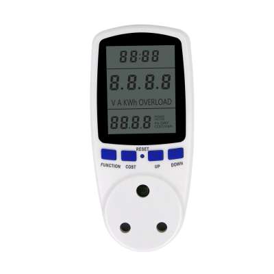 India Type M Electric Digital Solar Power Energy Usage Cost Consumption Charge Monitor Meter Analyze Plug Outlet Socket