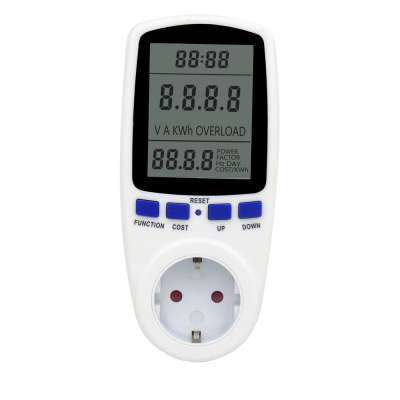 German Electric Digital Solar Power Energy Usage Cost Consumption Charge Monitor Meter Analyze Plug Outlet Socket