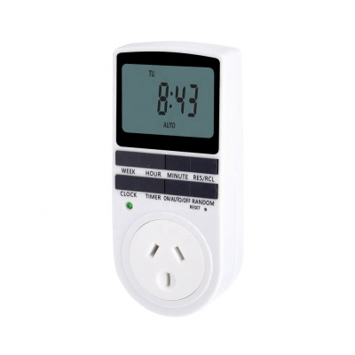 Big  LCD Display Digital programmable kitchen timer  Plug in standard   plug